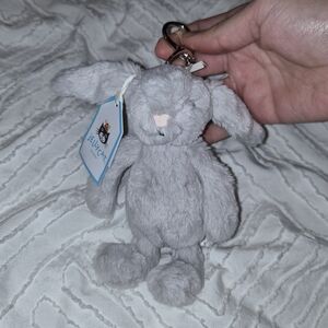 Jellycat Silver Bashful Bunny Bag Charm